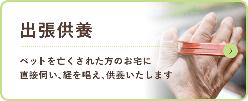 出張供養 ペットを亡くされた方のお宅に直接伺い、 経を唱え、供養いたします